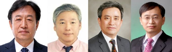 박영득 한국천문연구원 신임 원장(사진 왼쪽부터), 이진용 한국한의학연구원 신임 원장, 김병석 한국건설기술연구원 신임 원장, 한석윤 한국철도기술연구원 신임 원장. /사진=NST
