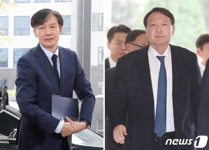 조국 전 법무부 장관과 윤석열 전 검찰총장. 2019.9.25/뉴스1