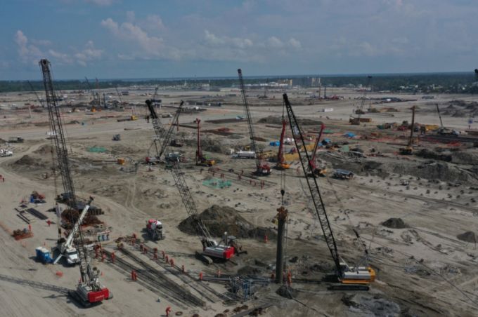 멕시코 도스보카스 정유 프로젝트 공사 현장. /사진제공=삼성엔지니어링