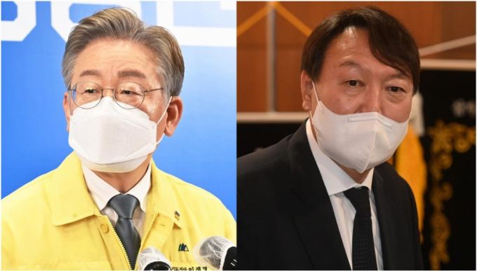 이재명 경기도지사와 윤석열 전 검찰총장./사진제공=뉴스1