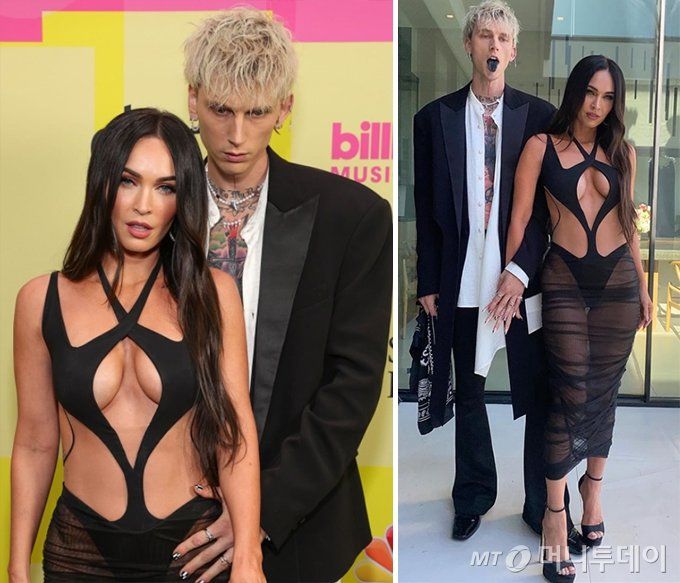 할리우드 배우 메간 폭스, 그의 연인 가수 머신 건 켈리 /사진=빌보드, 메간 폭스 인스타그램