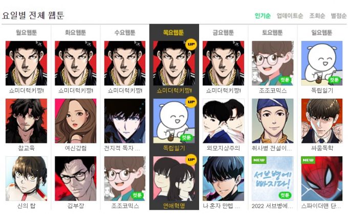 네이버 웹툰을 평정한 '쇼미더 럭키짱'/사진=네이버 웹툰 캡처