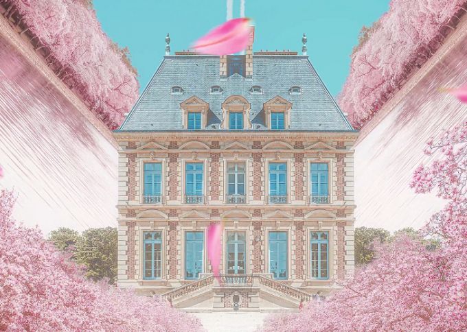 CJ올리브네트웍스가 메타갤럭시아에서 선보인 오창은 작가의 NFT 'CherryBlossom Ending'./사진제공=CJ올리브네트웍스