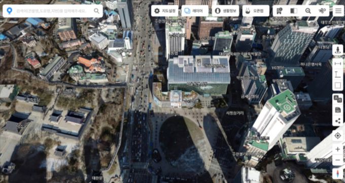 SMAP 기능 선택 시 보이는 화면. /사진=서울시·서울기술연구원 메타버스 캡처