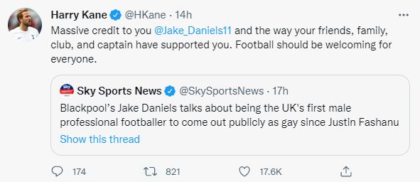 /사진=해리 케인 트위터 캡처