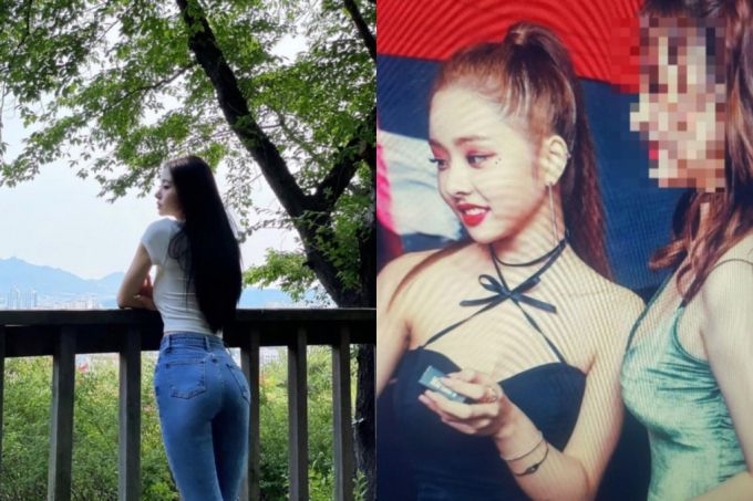 (왼쪽부터) 프리지아가 지난 6월 2일 올린 근황 글, 온라인 커뮤니티에서 화제가 됐던 과거 클럽 버닝썬 방문 사진 / 사진=프리지아 인스타그램 캡처, 온라인 커뮤니티 네이트 판 캡처