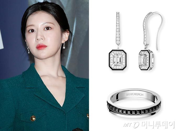 배우 고윤정이 '부쉐론' 주얼리를 착용한 모습./사진=뉴스1, 부쉐론(Boucheron) /편집=이은 기자