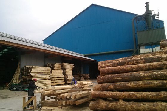 = (강릉=뉴스1) 윤창완 기자 숭례문 부실 복원 논란과 관련해 3일 경찰이 압수수색에 나선 가운데 대목장 신응수씨가 운영하는 목재상에서 직원들이 작업을 하고 있다. 2014.01.03/뉴스1