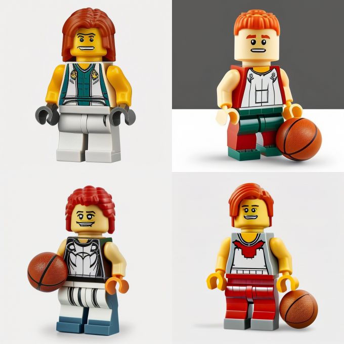 프롬프트베이스에서 구매한 프롬프트 기반으로 미드저니에서 '빨간 머리 동양인 농구선수'를 구현한 모습. /사진=윤지혜 기자