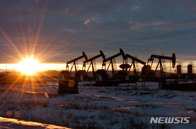 미국 원유 시추시설 /AP=뉴시스
