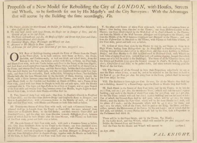 화재 후 런던 재건을 위한 계획서 /사진=historic-uk 홈페이지 캡처