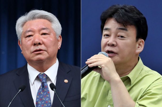 김홍일 방송통신위원장 후보자(왼쪽)과 백종원 더본코리아 대표./사진=뉴스1