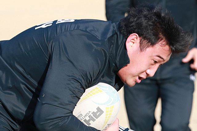 럭비대표팀 장성민이 17일 오후 충북 진천군 진천국가대표선수촌에서 훈련하고 있다. 2020.01.17./사진=뉴시스