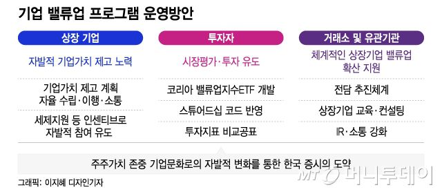 기업 밸류업 프로그램 운영방안/그래픽=이지혜