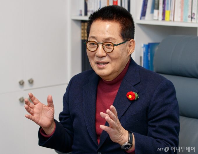 박지원 전 국정원장 인터뷰 /사진=이기범