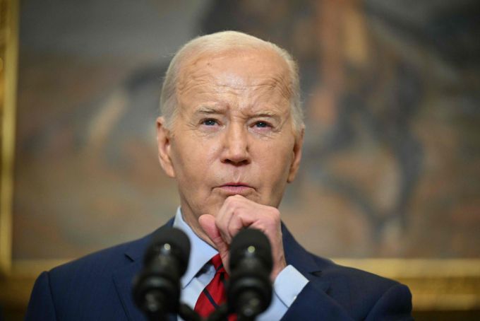 조 바이든 미국 대통령이 2일 (현지시간) 워싱턴 백악관에서 전국 대학으로 확산하는 친팔레스타인 반전 시위와 관련한 연설을 갖고 “중동 정책에는 변화가 없을 것”이라고 밝히고 있다. 2024.05.03   /AFPBBNews=뉴스1