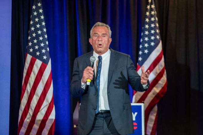 존 F 케니디 대통령의 조카로 이번 미국 대선에 무소속 출마한 로버트 케네디 주니어가 지난달 텍사스 오스틴에서 유세를 하고 있다./AFPBBNews=뉴스1