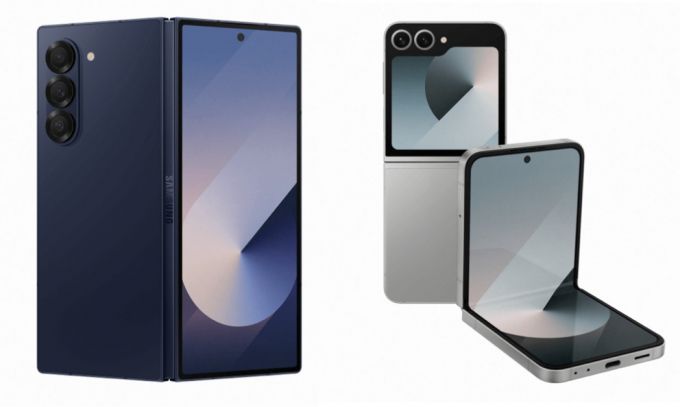 갤럭시 Z폴드6(왼쪽), 갤럭시 Z플립6  렌더링 이미지. /사진=IT팁스터 에반 블래스(@evleaks)