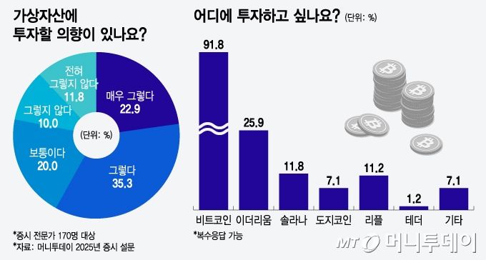 가상자산 투자 의향/그래픽=윤선정