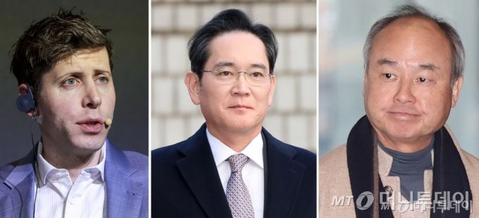 [서울=뉴시스] 정병혁, 이영환 기자 = 이재용 삼성전자 회장이 항소심 무죄 판결 이후 첫 공식 행보로 샘 올트먼 오픈AI 최고경영자(CEO), 손정의 소프트뱅크그룹 회장과 동시에 만나 협력 방안을 논의했다.   사진 왼쪽부터 카카오 기자간담회에 참석한 샘 올트먼 오픈AI 최고경영자와 삼성전자 사옥에서 열린 3자 회동에 참석하는 손정의 소프트뱅크그룹 회장. 2025.02.04. photo@newsis.com /사진=박주성