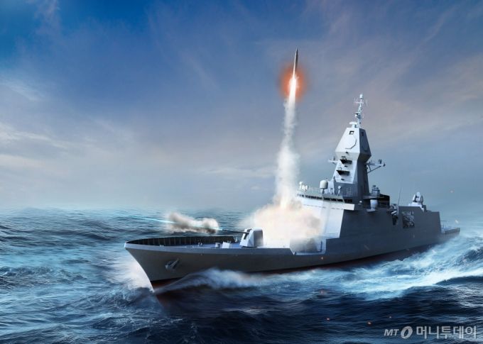 (서울=뉴스1) = 한화오션과 방위사업청이 울산급 호위함 Batch-Ⅳ 1,2번함 건조사업 본계약을 체결했다.  한화오션은 19일 “2030년 12월까지 진행되는 함정건조사업 본계약을 전날 방위사업청과 8391억원에 체결했다”고 밝혔다. 사진은 울산급 호위함 배치-Ⅳ 조감도. (한화오션 제공) 2024.12.19/뉴스1  Copyright (C) 뉴스1. All rights reserved. 무단 전재 및 재배포,  AI학습 이용 금지. /사진=(서울=뉴스1)