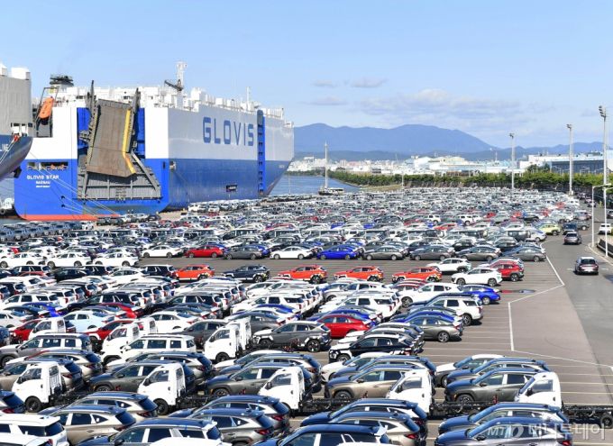 현대차 울산공장 수출선적부두. /사진제공=현대자동차