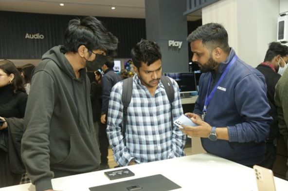 인도 뭄바이 갤럭시 체험 매장. /사진=삼성전자