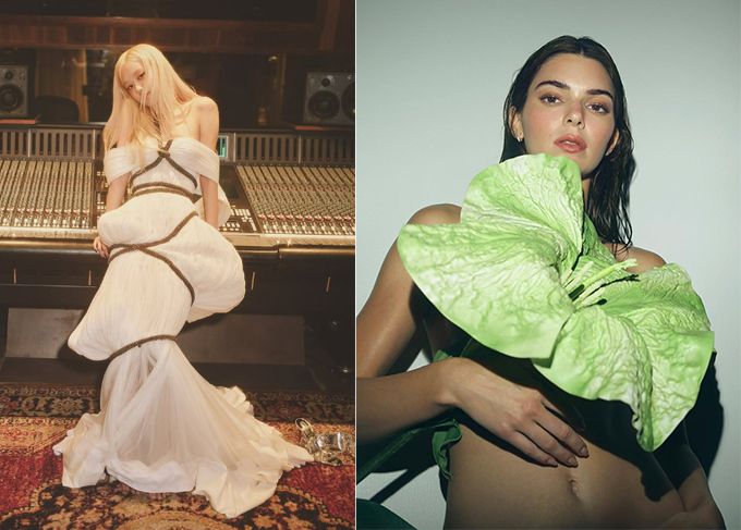 그룹 블랙핑크 로제, 모델 켄달 제너 /사진=포토그래퍼 스티비 댄스 인스타그램