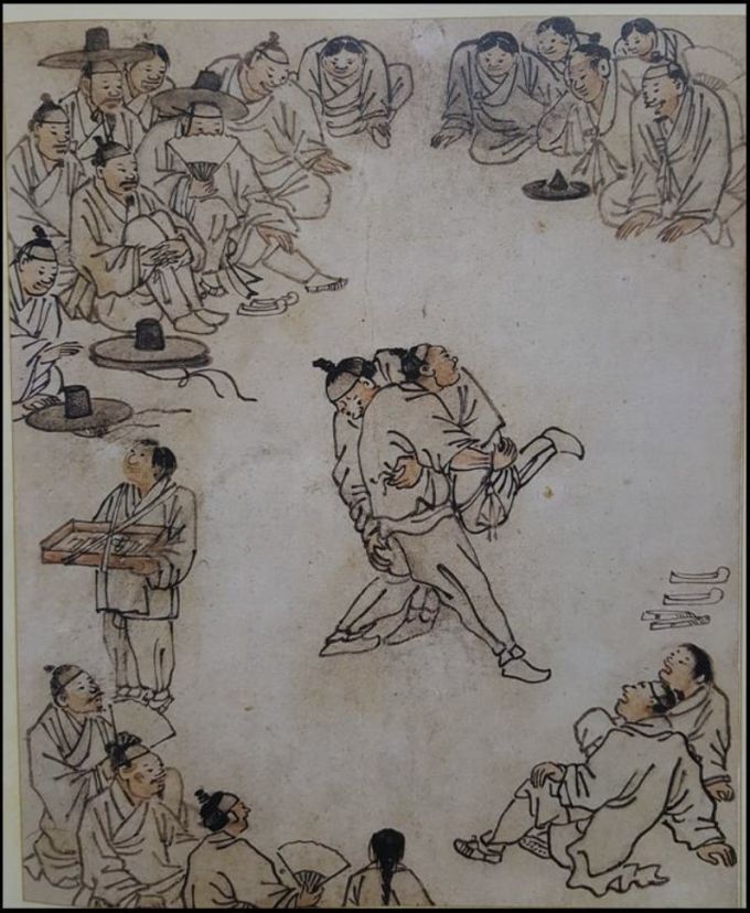 단원 김홍도 '씨름'