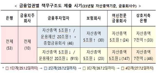 책무구조도 제출시기/자료=금융위