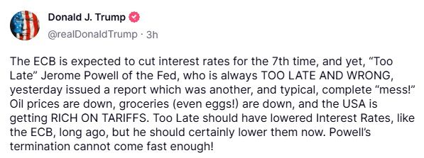 /도널드 트럼프 미국 대통령 소셜미디어(SNS) 트루스소셜 캡쳐