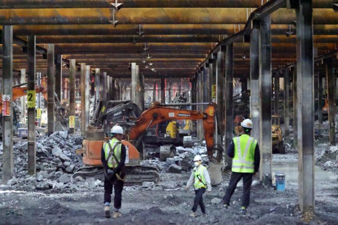 (서울=뉴스1) 민경석 기자 = 오세훈 서울시장이 23일 서울 강남구 영동대로 지하공간 복합개발 건설공사 현장을 방문했다.  사진은 영동대로 지하공사 현장 모습. (공동취재) 2025.4.23/뉴스1  Copyright (C) 뉴스1. All rights reserved. 무단 전재 및 재배포,  AI학습 이용 금지. /사진=(서울=뉴스1) 민경석 기자