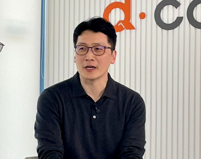 서상덕 S2W 대표가 서울 디캠프에서 인터뷰하고 있다./사진=김성휘