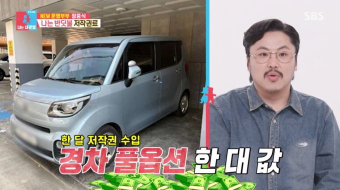 한달 저작권료를 우회적으로 밝히는 정중식. /사진=SBS '동상이몽 시즌2 너는 내 운명' 캡처