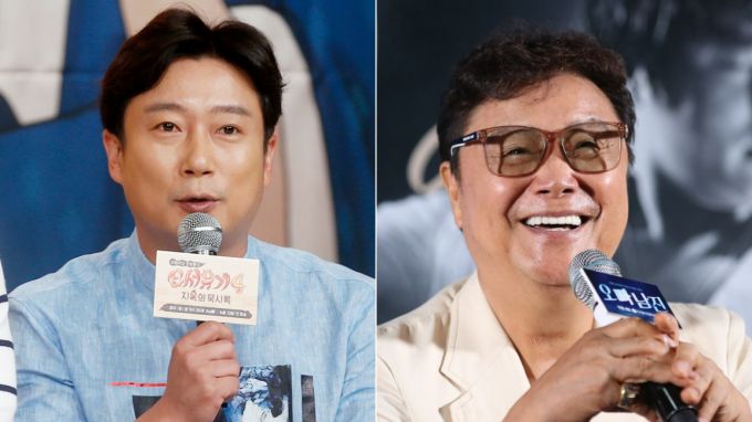 가수 남진(오른쪽)과 개그맨 이수근. 두 사람의 소속사는 최근 당사 관계자를 사칭한 노쇼 사건이 발생하고 있다며 소상공인 주의를 당부했다. /사진=머니투데이DB, 뉴스1