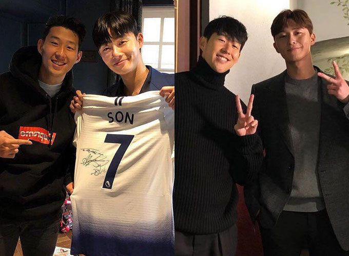 배우 박서준이 축구선수 손흥민과 친분을 자랑했다. /사진=박서준 인스타그램