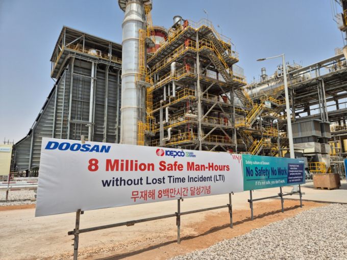 사우디 자푸라1 열병합 발전소 현장. /사진=산업통상자원부 공동취재단