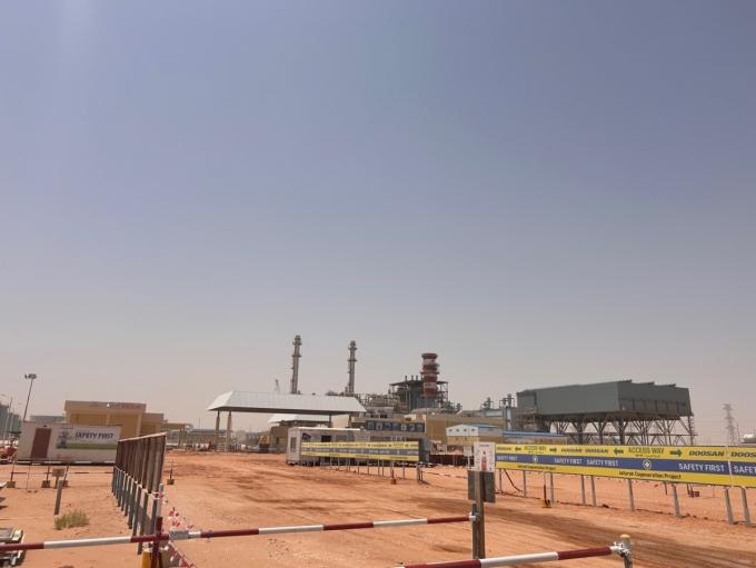 사우디 자푸라1 열병합 발전소 현장. /사진=산업통상자원부 공동취재단