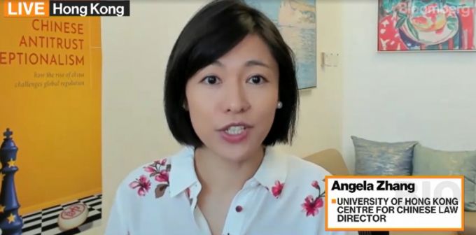 홍콩대 교수 시절 블룸버그와 화상 인터뷰하는 앤젤라 장 교수./사진=블룸버그닷컴 캡쳐