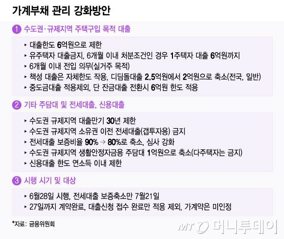 가계부채 관리 강화방안/그래픽=윤선정