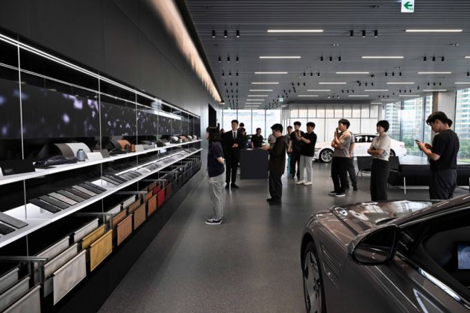 제네시스 청주 미디어 투어 스케치/사진=제네시스 제공