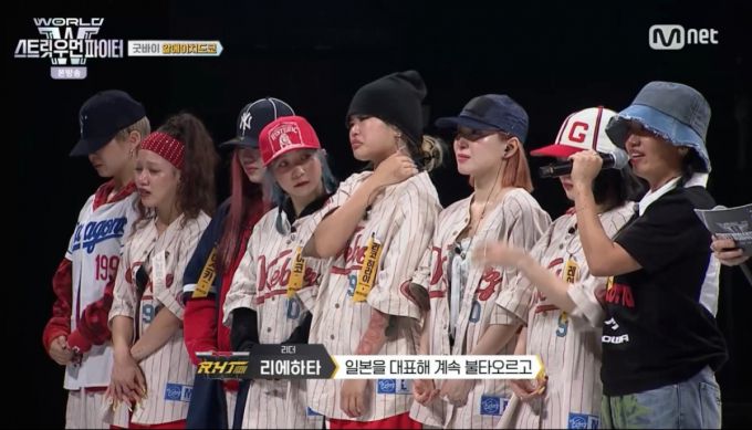 소감을 전하는 리에하타와 알에이치도쿄. /사진=Mnet '월드 오브 스트릿 우먼 파이터 (WSWF)' 캡처