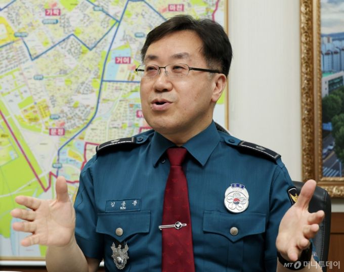 김용종 서울 송파경찰서장 인터뷰. /사진=김창현 기자.