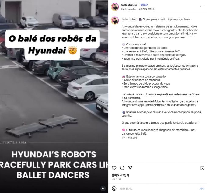 /사진=브라질 인플루언서 fazteufuturo 인스타그램 캡처