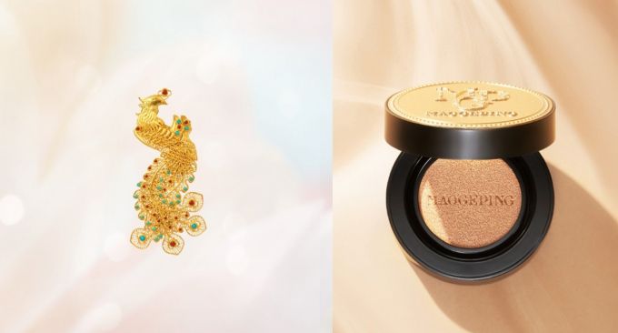라오푸 골드의 봉황 브로치와 마오거핑의 쿠션 파운데이션/사진=각 사 홈페이지