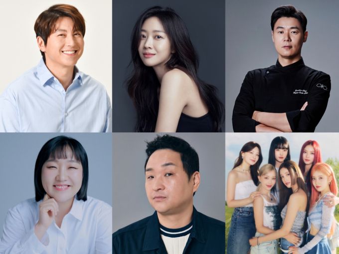 (왼쪽위부터 시계방향으로)배우 류수영, 조보아, 셰프 최현석, 걸그룹 스테이씨, 배우 구성환, 코미디언 이수지. /사진=MTN