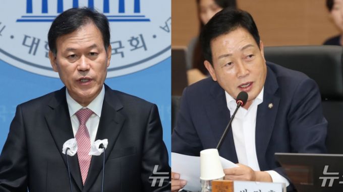 윤한홍 국민의힘 의원(왼쪽)과 김선교 국민의힘 의원(오른쪽). /사진=뉴스1