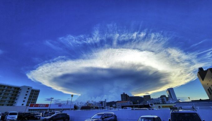 일본에서 이른바 '모루구름'이라 불리는 초대형 구름이 목격됐다./사진=X(옛 트위터)