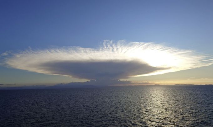 일본에서 이른바 '모루구름'이라 불리는 초대형 구름이 목격됐다./사진=X(옛 트위터)