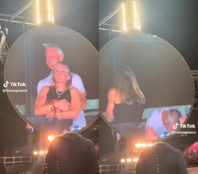 콜드플레이 콘서트에서 불륜 관계가 발각된 아스트로노머의 전 CEO 앤디 바이런과 전 CPO 크리스틴 캐벗. /사진=X 갈무리